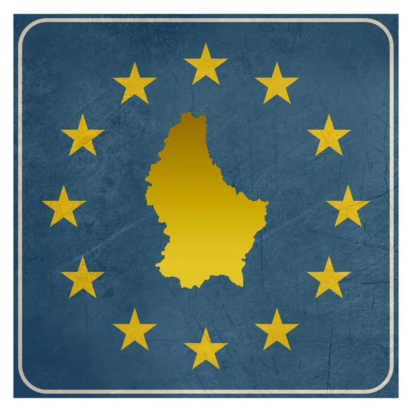 Lucembursko Evropské znamení — Stock fotografie