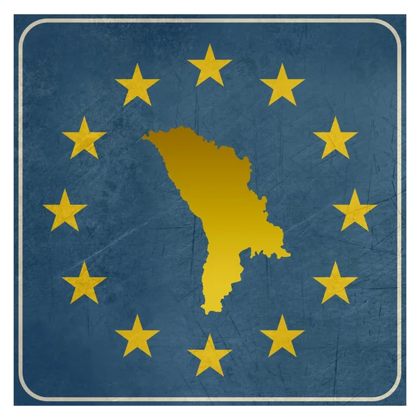 Moldávia sinal europeu — Fotografia de Stock