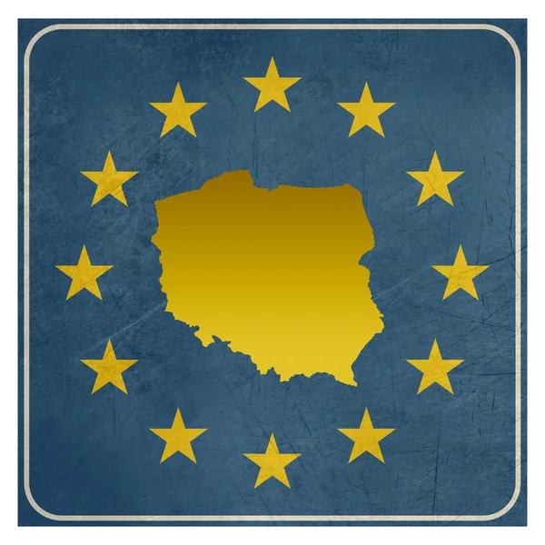 Πολωνία Ευρωπαϊκής σήµανσης — Φωτογραφία Αρχείου