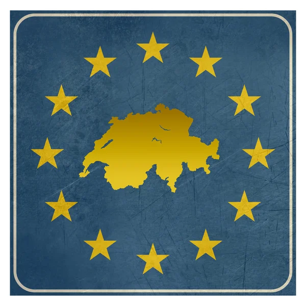 Ελβετία Ευρωπαϊκής σήµανσης — Φωτογραφία Αρχείου