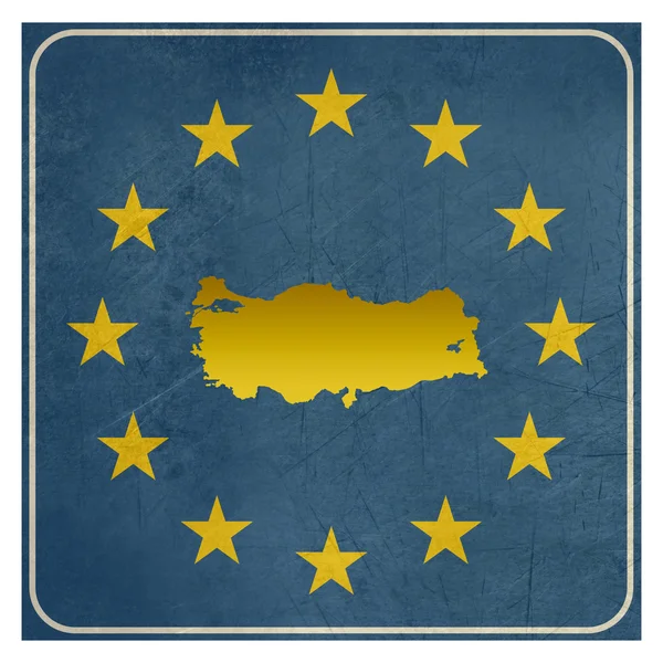 Turkey European sign — Stock Photo, Image