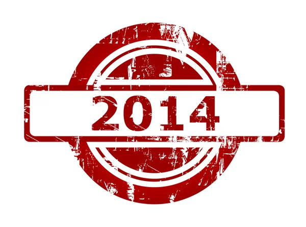 2014 rode stempel — Stockfoto