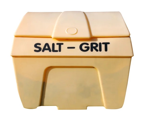 Industrial salt and git bin — Stock Photo, Image