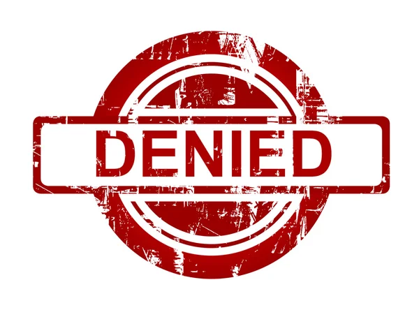 Red denied stamp — Stock Photo, Image