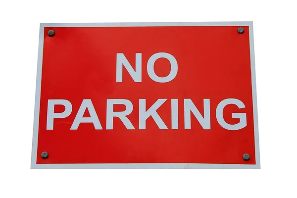 Red no parking sign — Stock Photo, Image