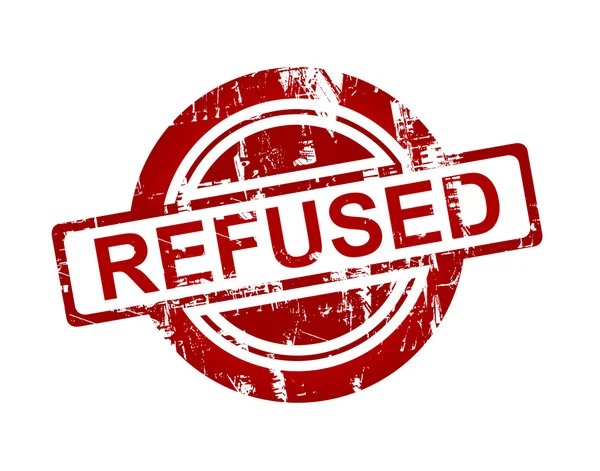 Red refused stamp — Stock Photo, Image