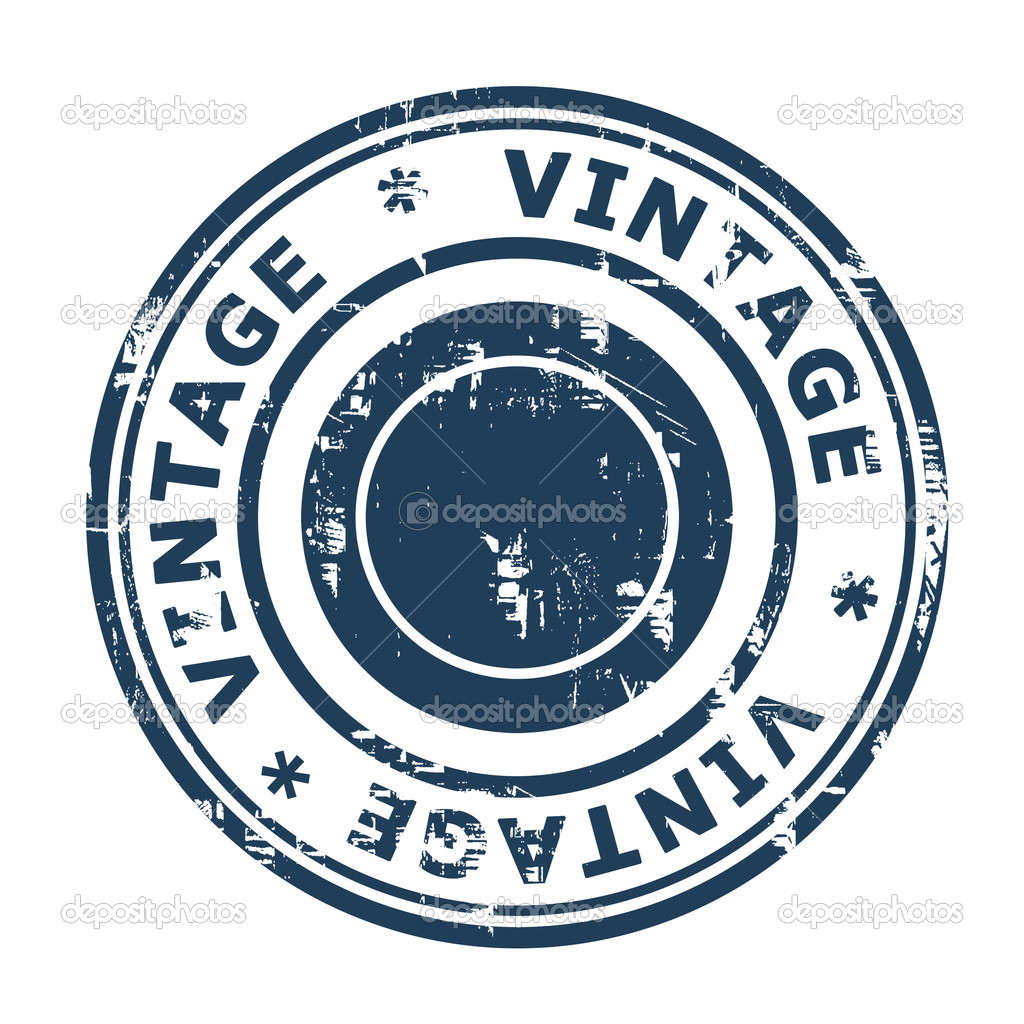 Blue vintage stamp