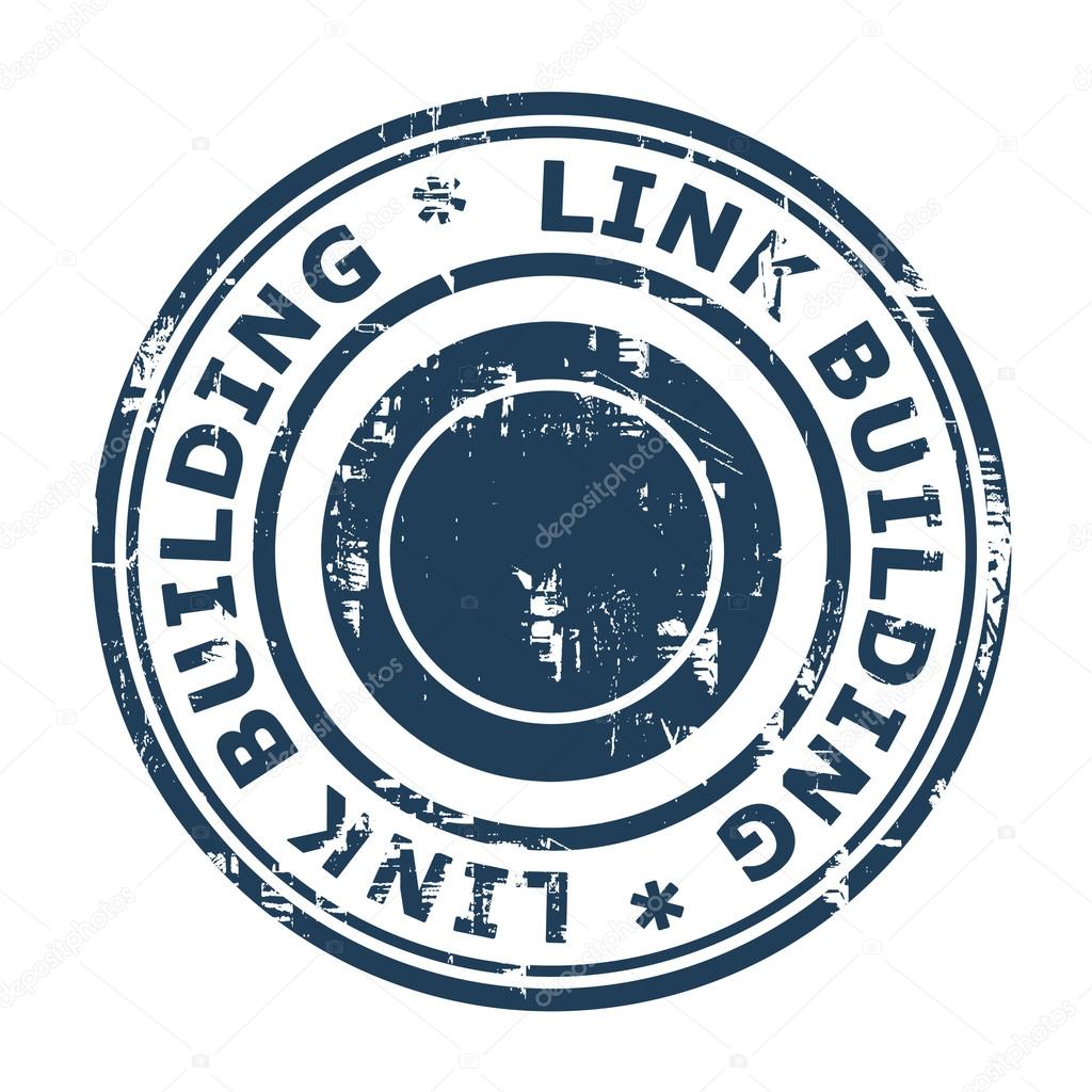 Link Building SEO concept stamp