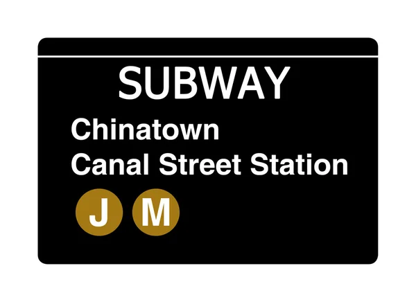 Chinatown canal street subway tecken — Stockfoto