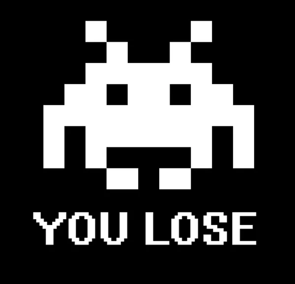 You lose space invader sign — Stock Photo, Image