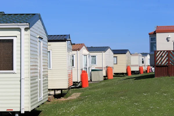 Rad av husvagnar i trailer park — Stockfoto