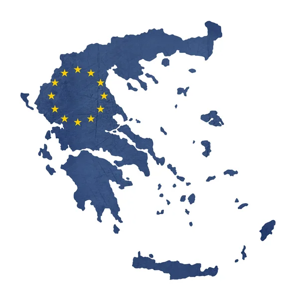 Mapa de la bandera europea de Grecia —  Fotos de Stock