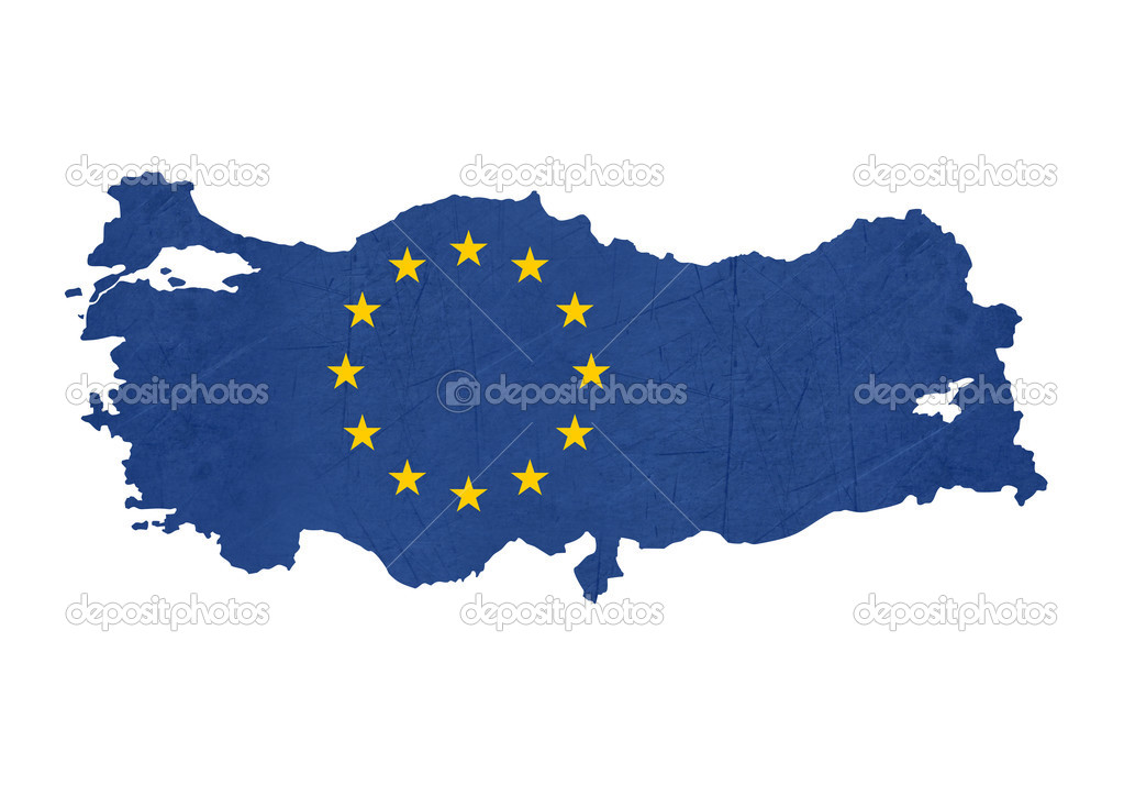 European flag map of Turkey
