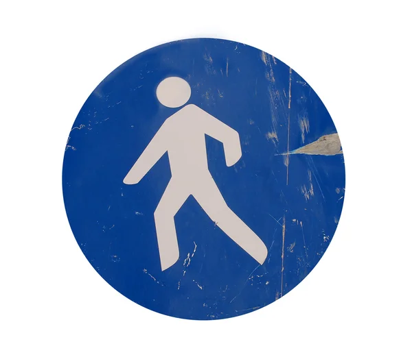 Grunge-Fußgängerüberweg-Schild — Stockfoto