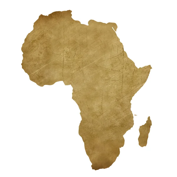 Mapa del tesoro grunge de África — Foto de Stock