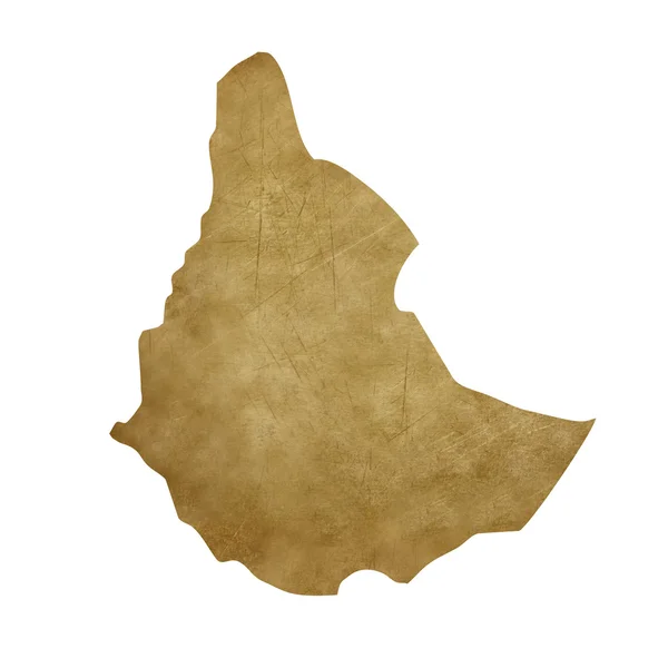 Ефіопія карта гранж скарб — стокове фото