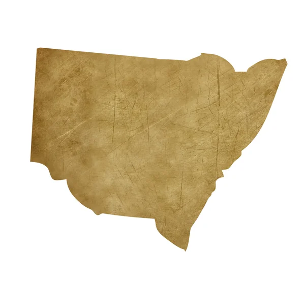 Grunge yeni Güney Galler hazine haritası — Stok fotoğraf