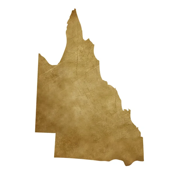 Grunge Queensland mappa del tesoro — Foto Stock