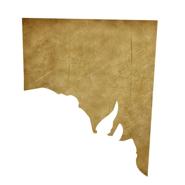 Grunge Australia Meridionale mappa del tesoro — Foto Stock