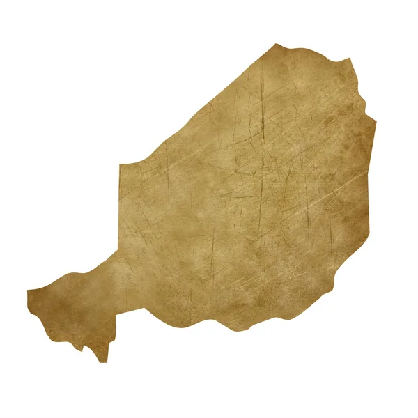 Niger grunge treasure map — Stock Photo, Image