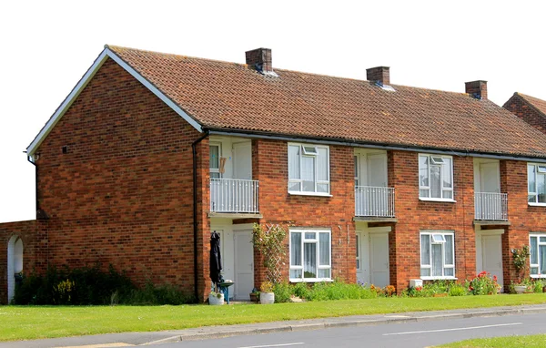 Rij van Engelse terras huizen — Stockfoto