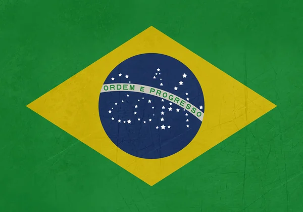 Grunge 2014 巴西国旗 — 图库照片