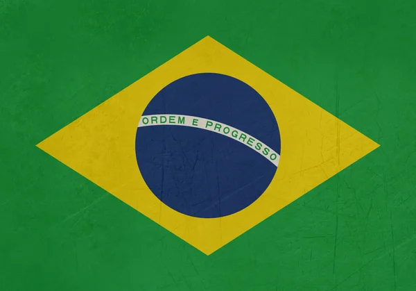 Grunge Bandera de Brasil — Foto de Stock