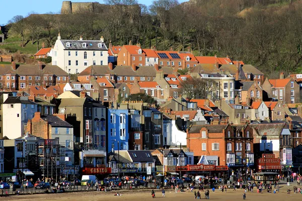 Scarborough spiaggia scena — Foto Stock