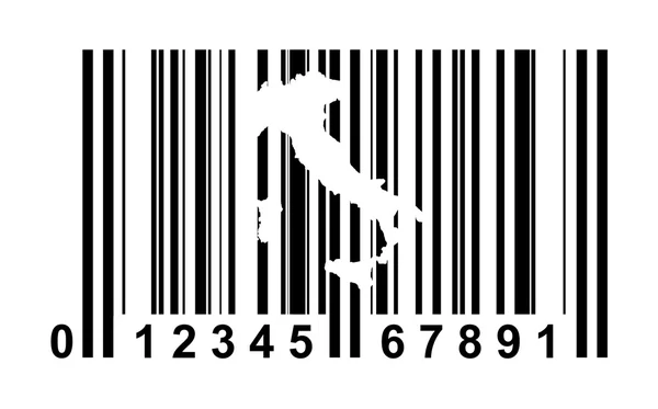 Italy Bar code — Stock Photo, Image