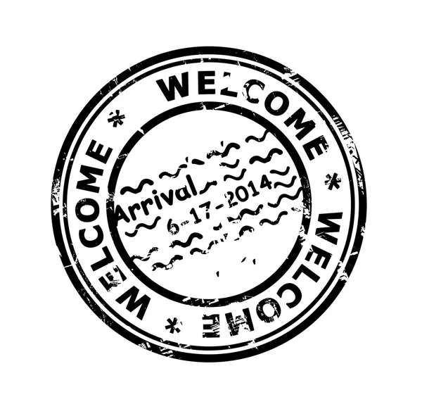 Passport welcome stamp — Stock Photo, Image