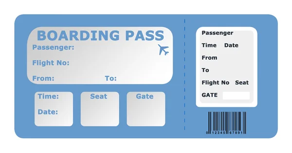 Flygplan boardingkort — Stockfoto