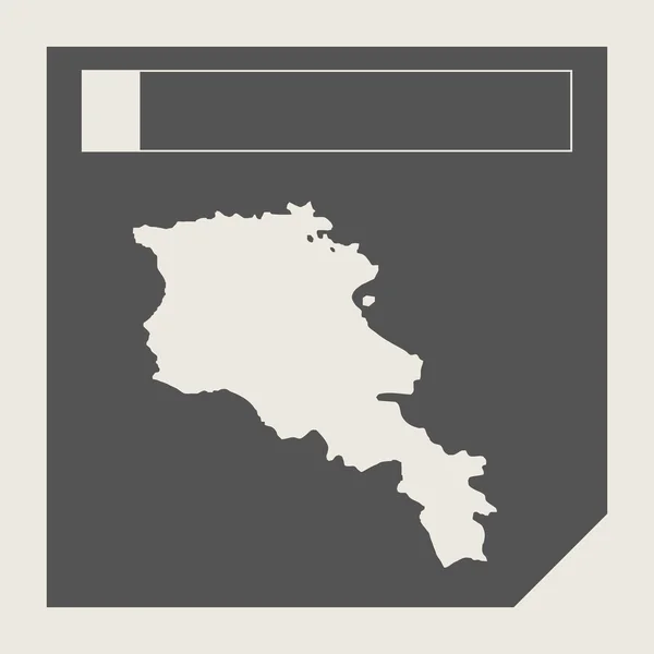 Schaltfläche Armenien Karte — Stockfoto