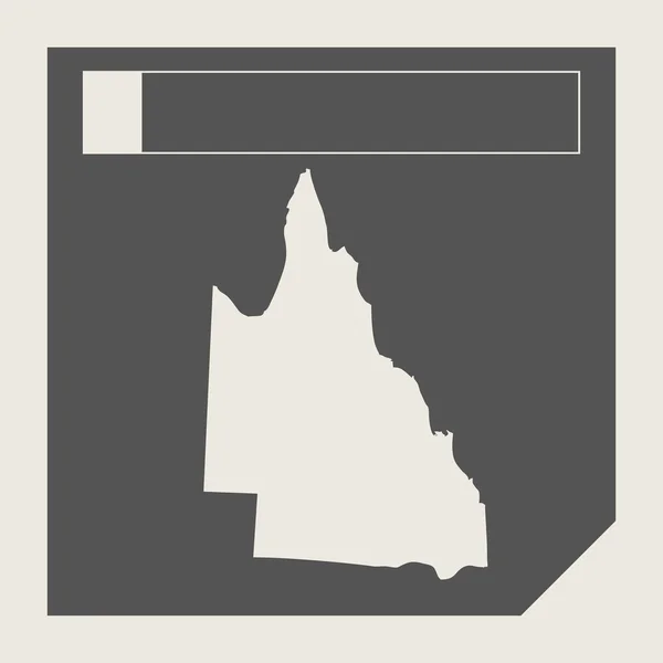 Australia Queensland botón de mapa — Foto de Stock