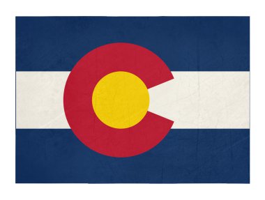 Grunge colorado eyaleti bayrak harita