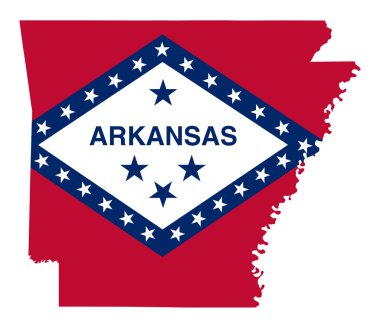 arkansas eyaleti bayrak harita