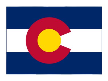 colorado devlet bayrak harita