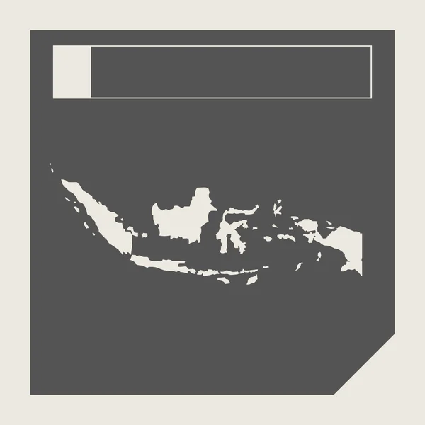 Tlačítko Mapa Indonésie — Stock fotografie