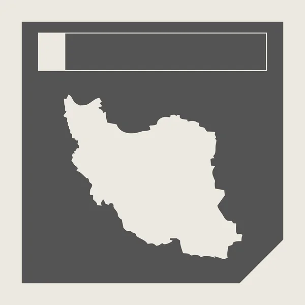 イラン地図ボタン — ストック写真