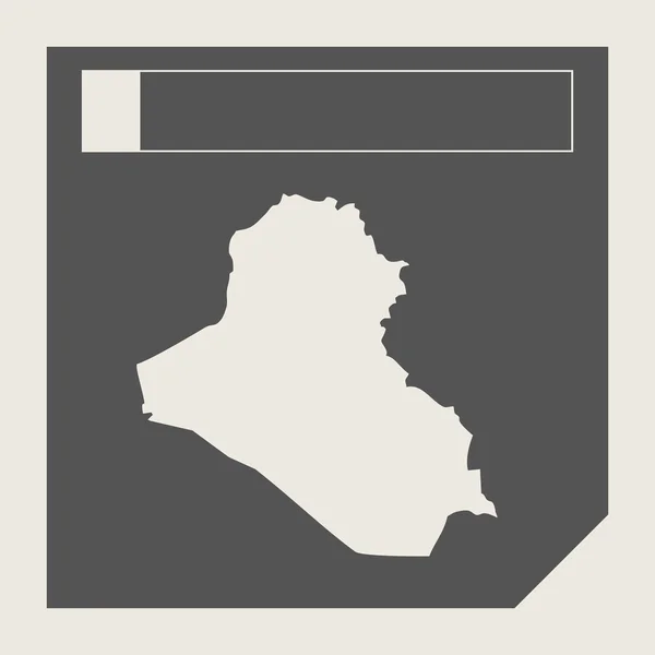 Mappa di Iraq pulsante — Foto Stock