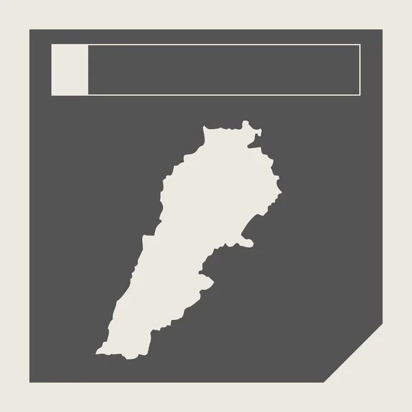 Lebanon map button — Stock Photo, Image