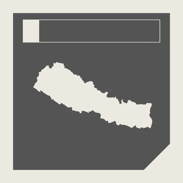 Pulsante mappa di Nepal — Foto Stock