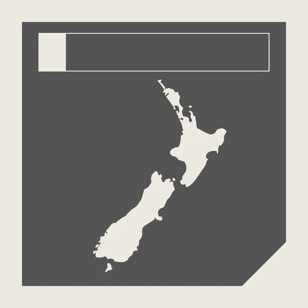 新西兰地图按钮 — 图库照片