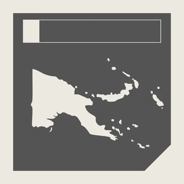 Papa New Guinea map button — Stock Photo, Image