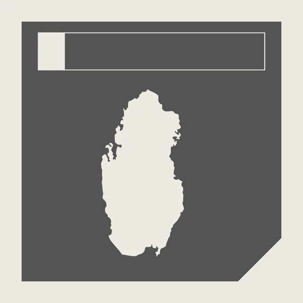 Qatar map button — Stock Photo, Image