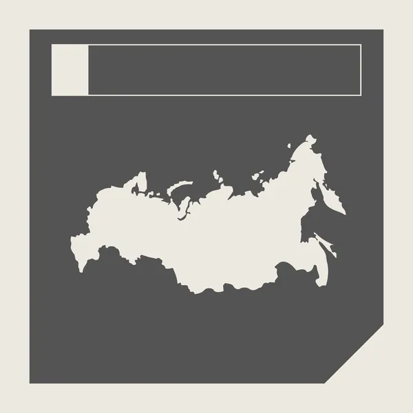 Rusia botón de mapa —  Fotos de Stock