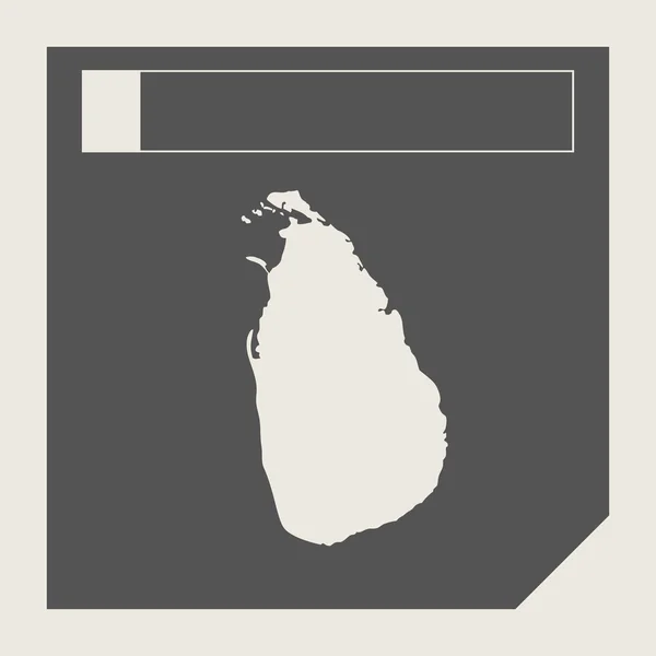Tlačítko Mapa Srí Lanky — Stock fotografie