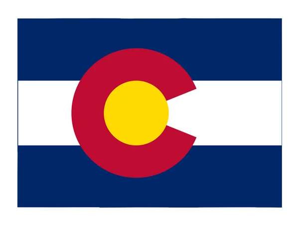 Vlag van de staat colorado kaart — Stockfoto