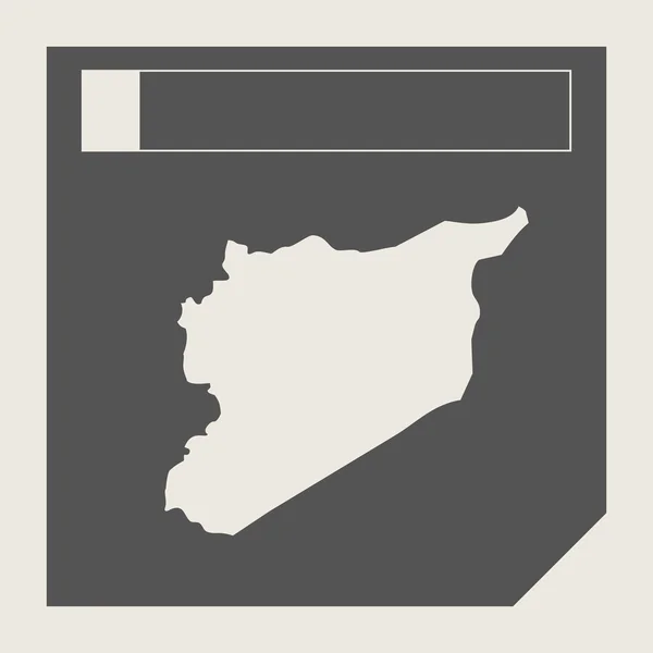 Przycisk Mapa Syrii — Zdjęcie stockowe