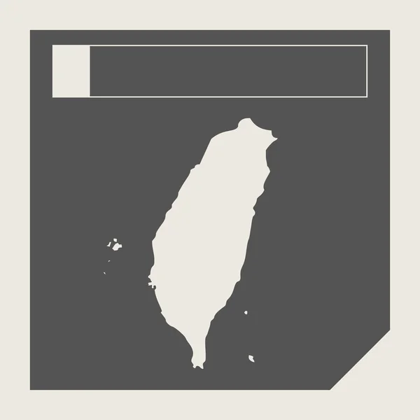 Pulsante mappa di Taiwan — Foto Stock