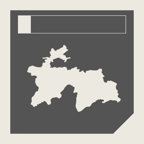 Κουμπί χάρτη του Τατζικιστάν — Φωτογραφία Αρχείου